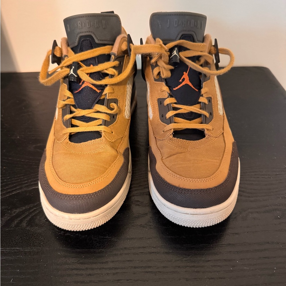 Nike Air Jordan Brown, Tan & Navy High-Top Sneakers